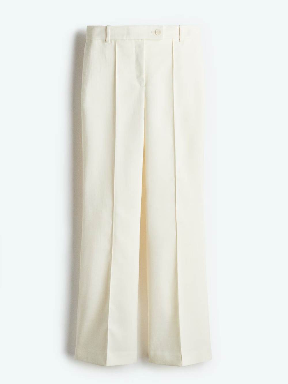 H&M Edition Cream Wide-Leg Pleated Trousers NWT